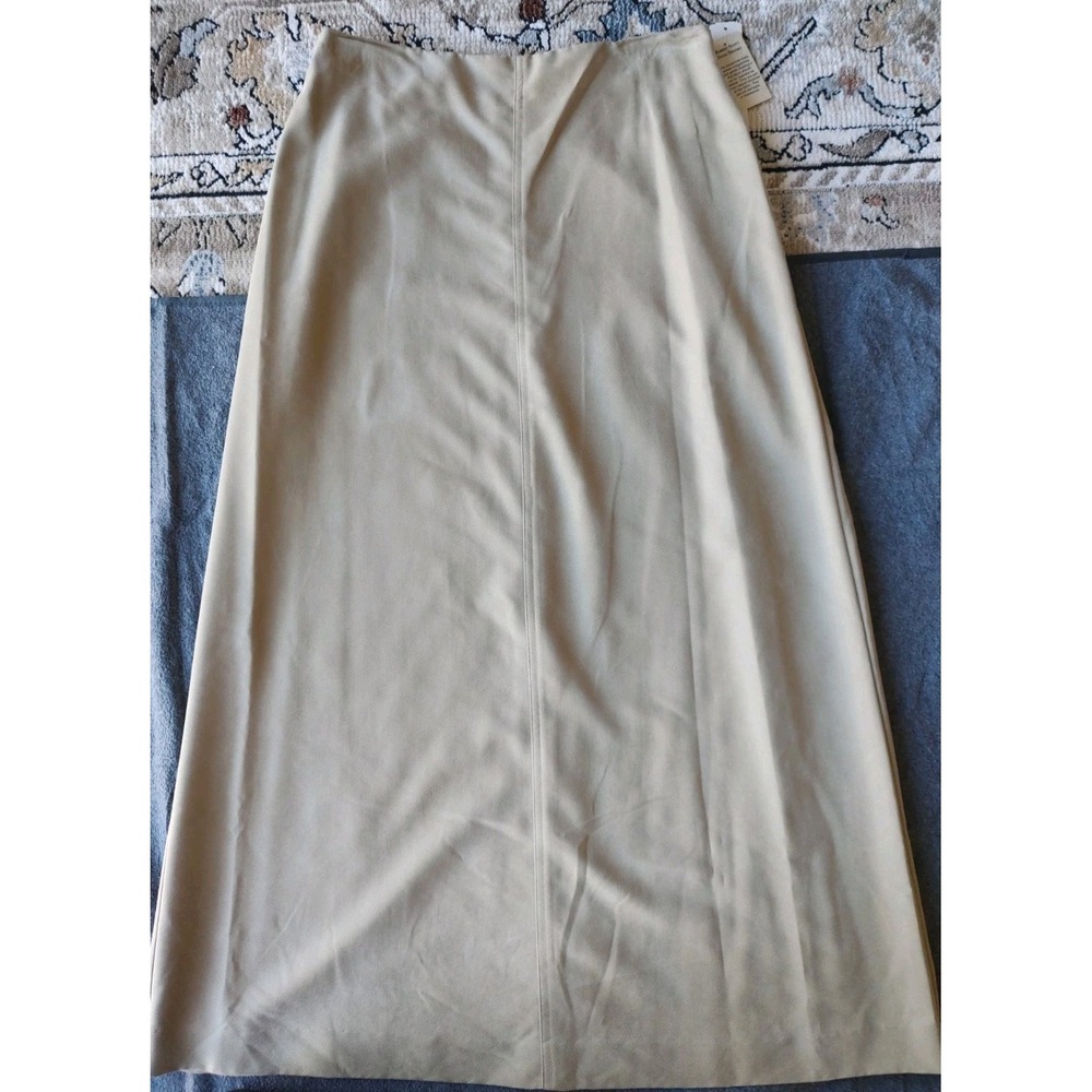 David Brooks Women's Vintage Pleated A-Line Wool Midi Skirt Size 8 Made in USA
